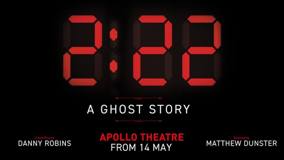 Digital clock displaying 2:22, with a dark background and red numbers.