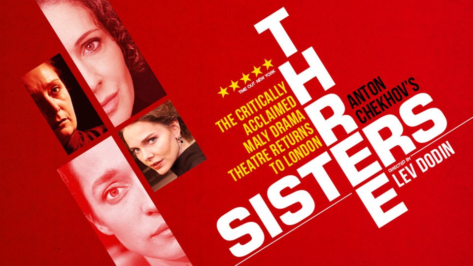 Collage of three women's faces on a bold red background with promotional text.