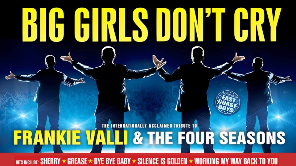 Silhouetted figures with outstretched arms against a dark background, promoting a musical tribute.