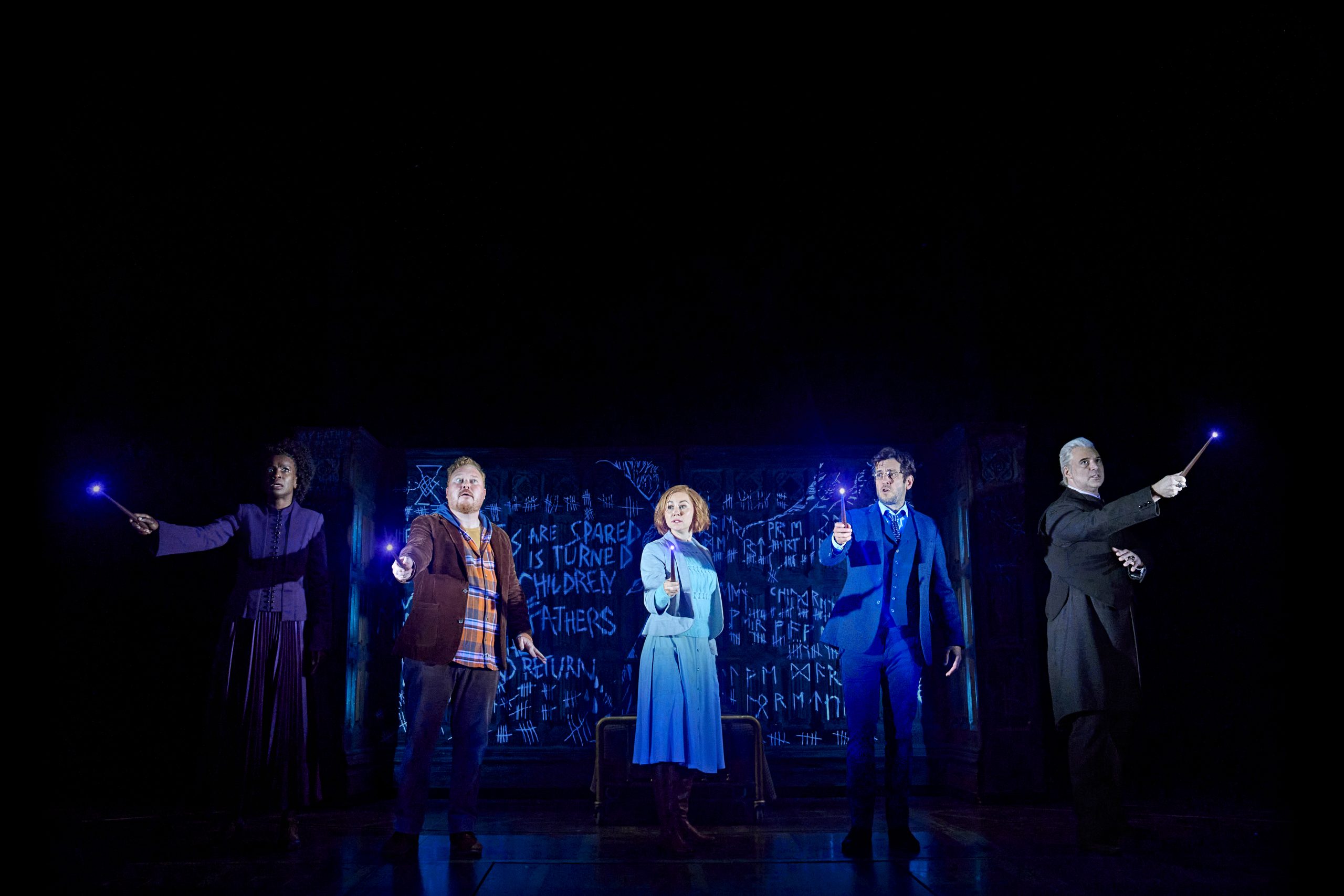 Harry Potter and the Cursed Child - Wands Pointed towards audience
