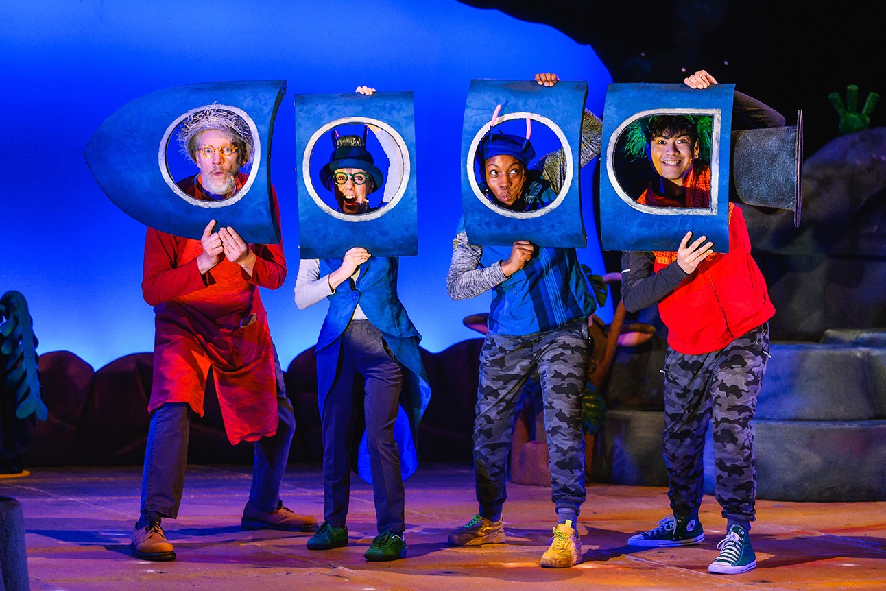 aliens in a blue rocket