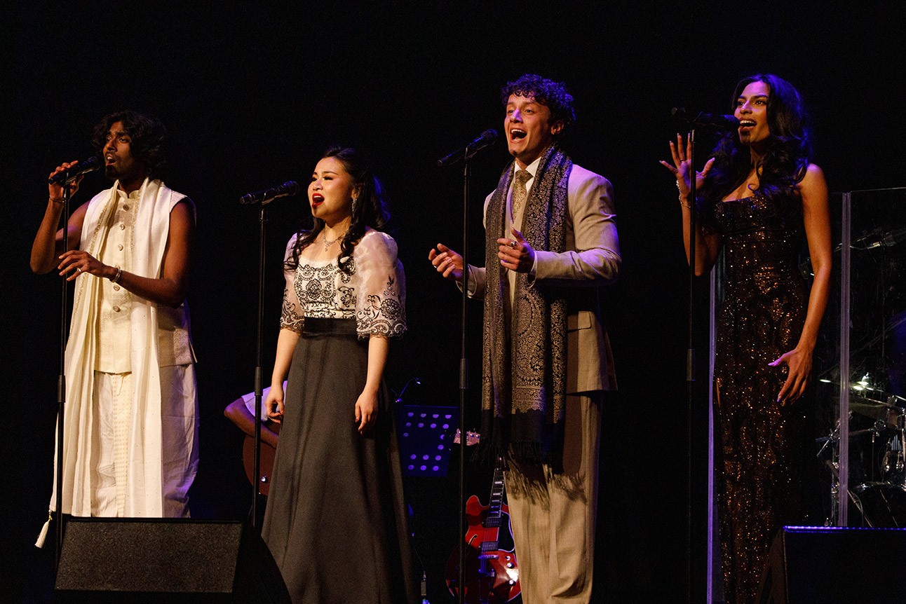 Ritesh, Eunice, Reuben, and Talia performing in RepresentAsian: An Evening of Asian Talent 2025